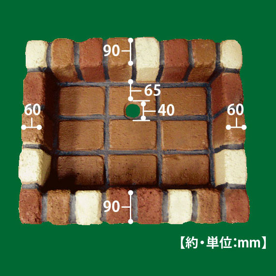 FRP水栓パン ブリック調 角型新 JJサイズ