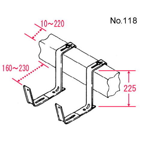 スチールプランターハンガー ワイド型 118