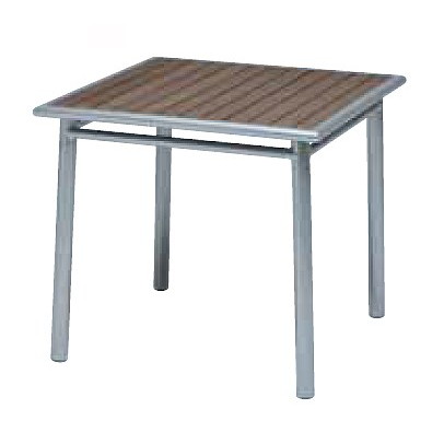 NC　ROMテーブル80×80/シルバー＋ブラウン