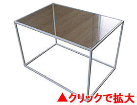 トレイテーブル 600×400 white glass HWG-045