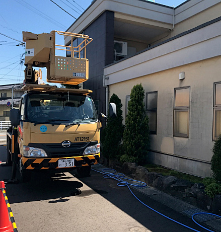 外壁清掃 外壁クリーニング 病院 富山